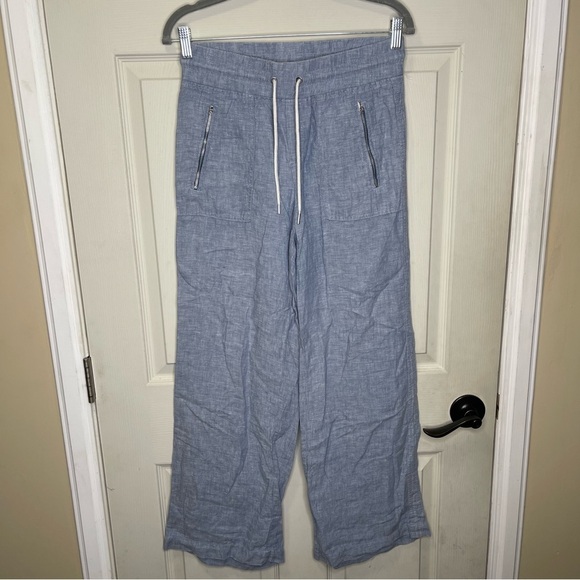 Athleta Pants - ATHLETA Cabo Linen Wide Legged Pant Drawstring
Size 2